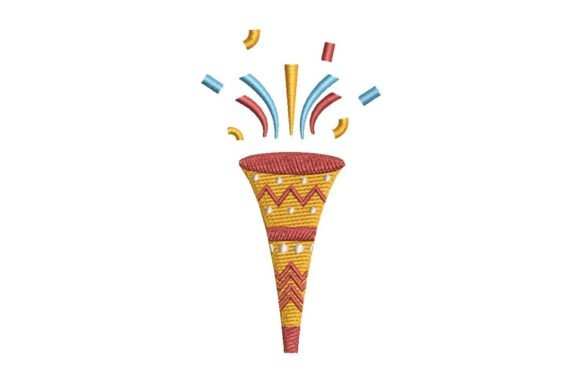 Review: Festive Confetti Popping Horn Embroidery Design