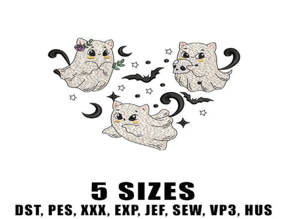 Review: Halloween Ghost Cat Embroidery Design for Craft Fairs