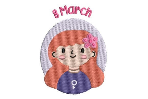 Review: International Women s Day Girl Embroidery Design