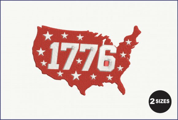 Review: Patriotic USA 1776 Map Embroidery Design