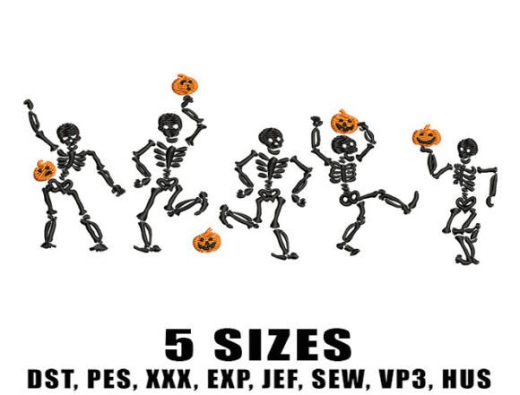 Review: Skeleton Funny Dance Embroidery Design