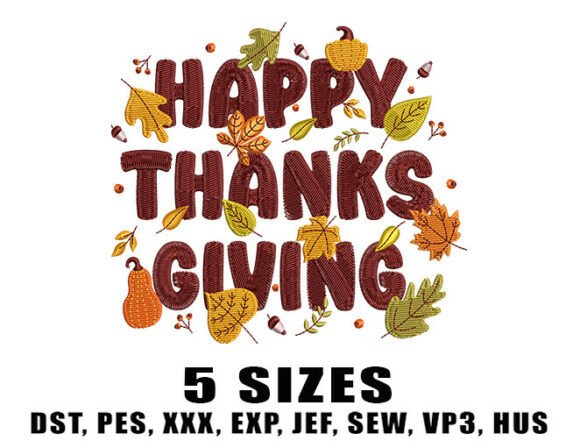 Review: Thanksgiving Cheer Embroidery Design for Etsy
