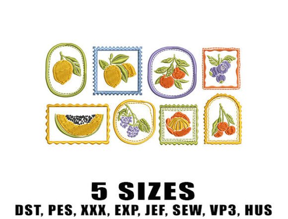 Review: Vintage Fruits Collage Embroidery Design
