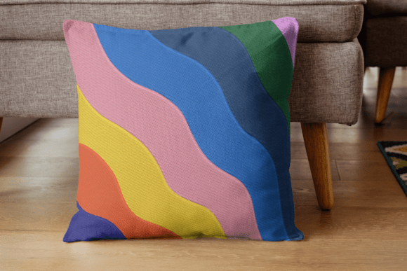 Reviewing Colorful Wavy Embroidery Design for Merch